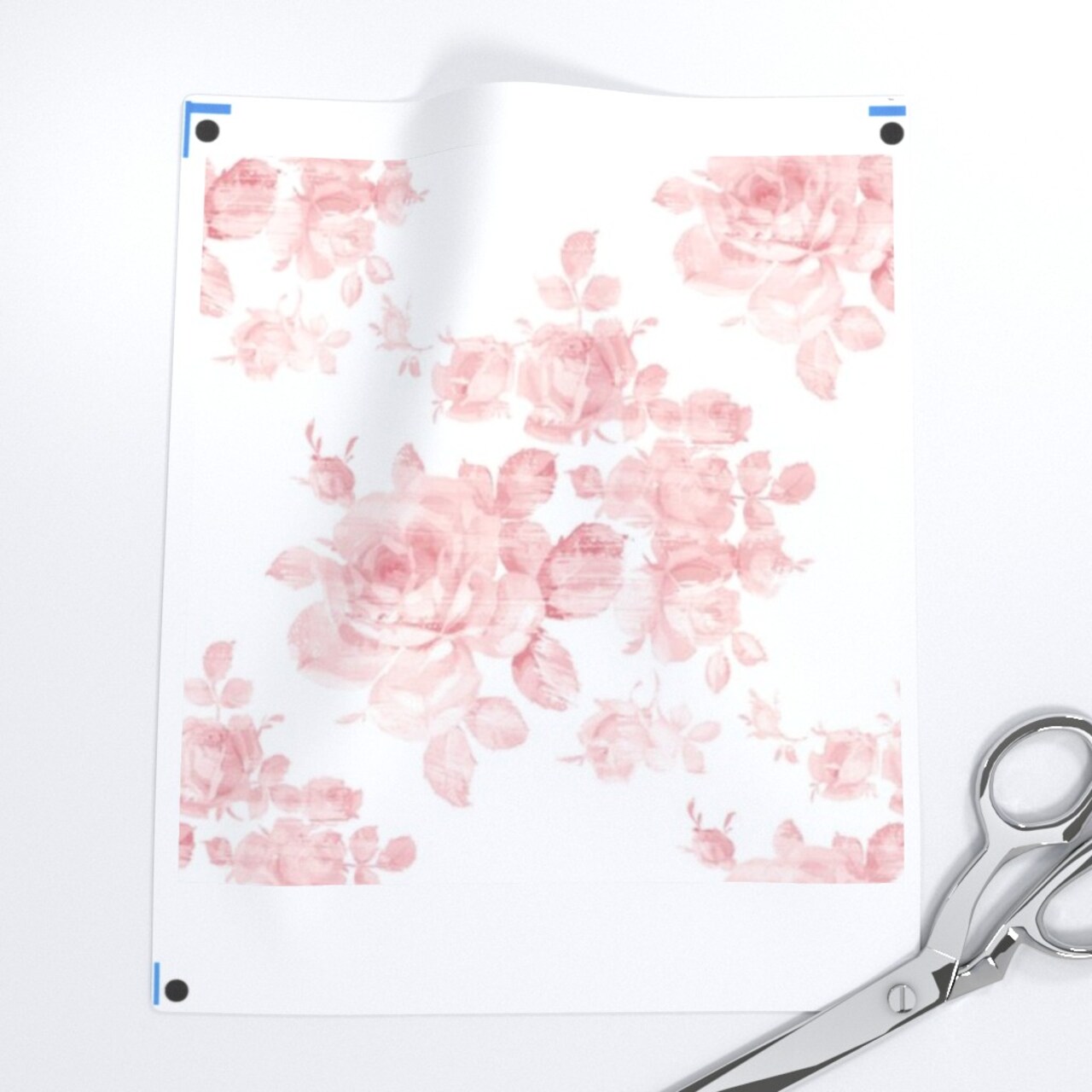 Pink And White Roses Flowers Floral Shabby Chic Cottage English Custom Printed Fabric by Spoonflower Various Fabrics by the Yard or Fat Quarter 7184066